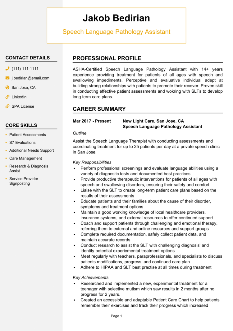 SLPA Resume 1