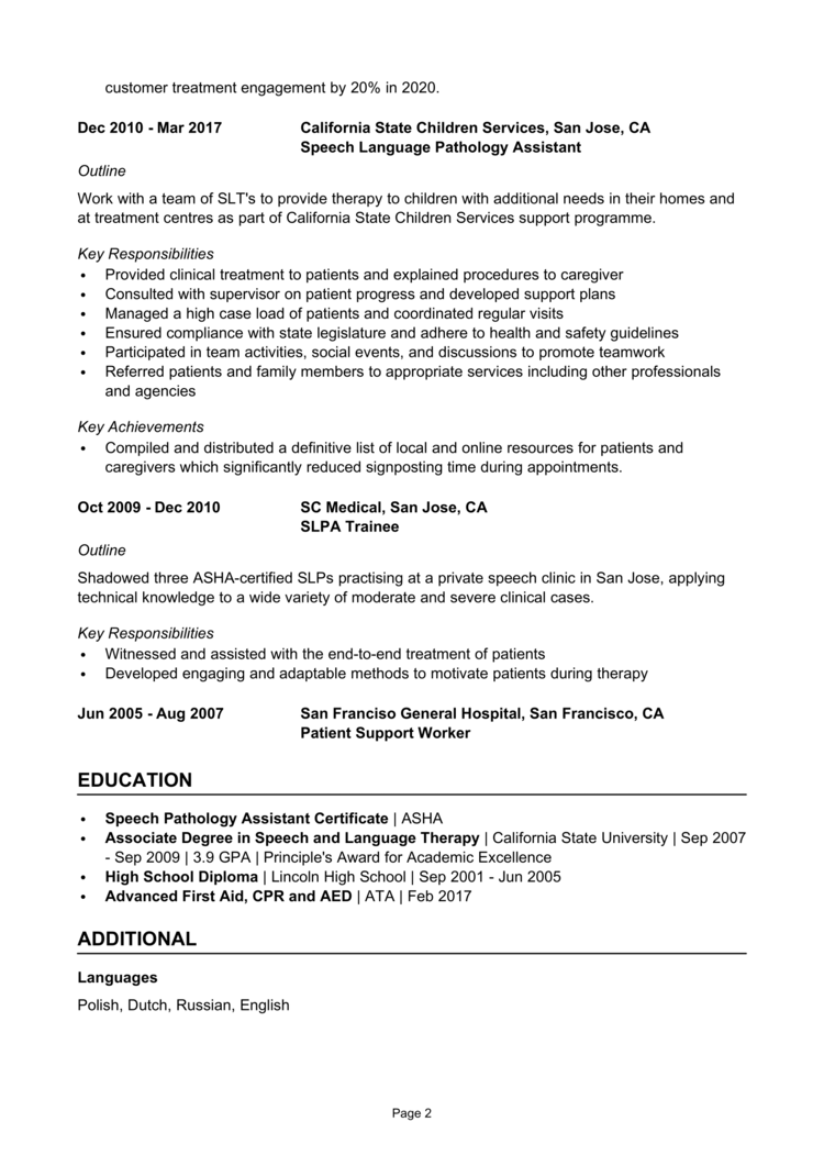 SLPA Resume 2