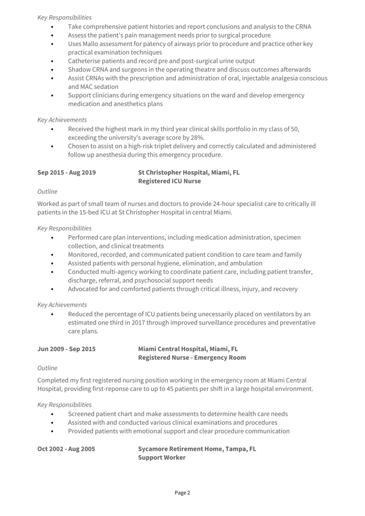 SRNA Resume 2