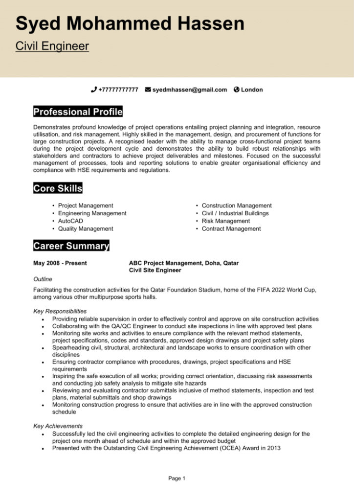 Civil Engineer CV Examples Construction Land Top Jobs civil-engineer-cv-examples-construction-land-top-jobs