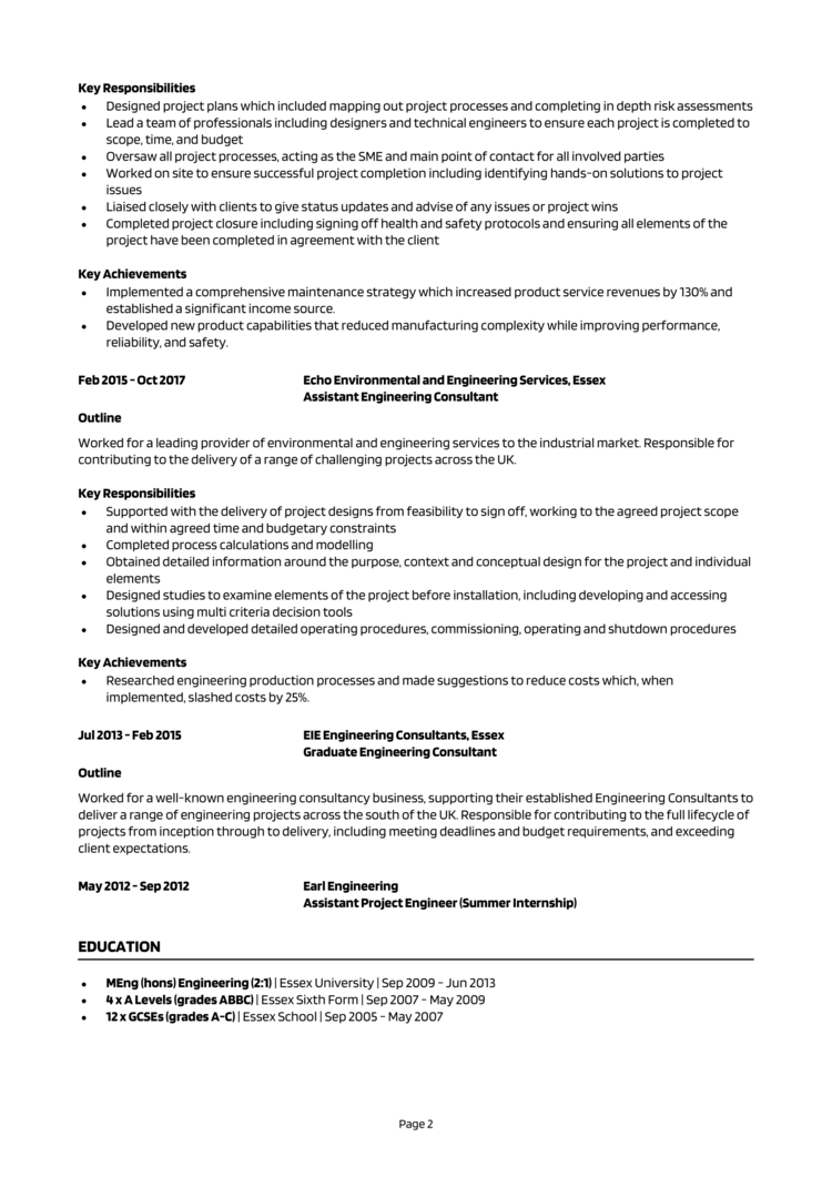 Engineering Consultant CV-2