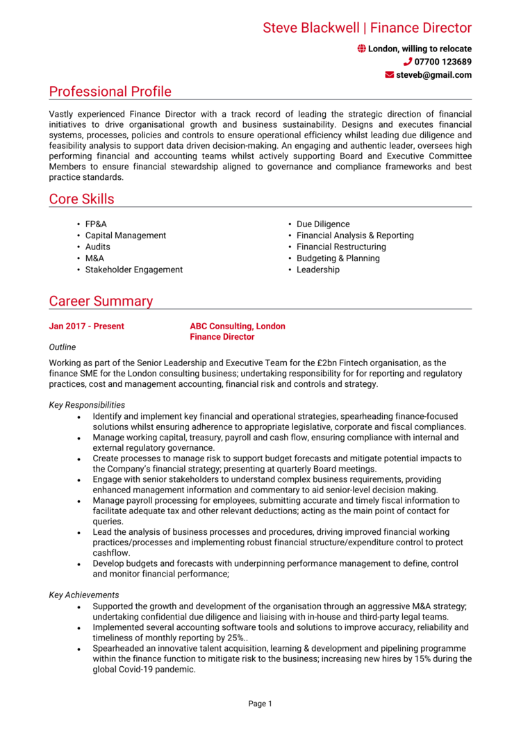 Financial Accounting CV-1