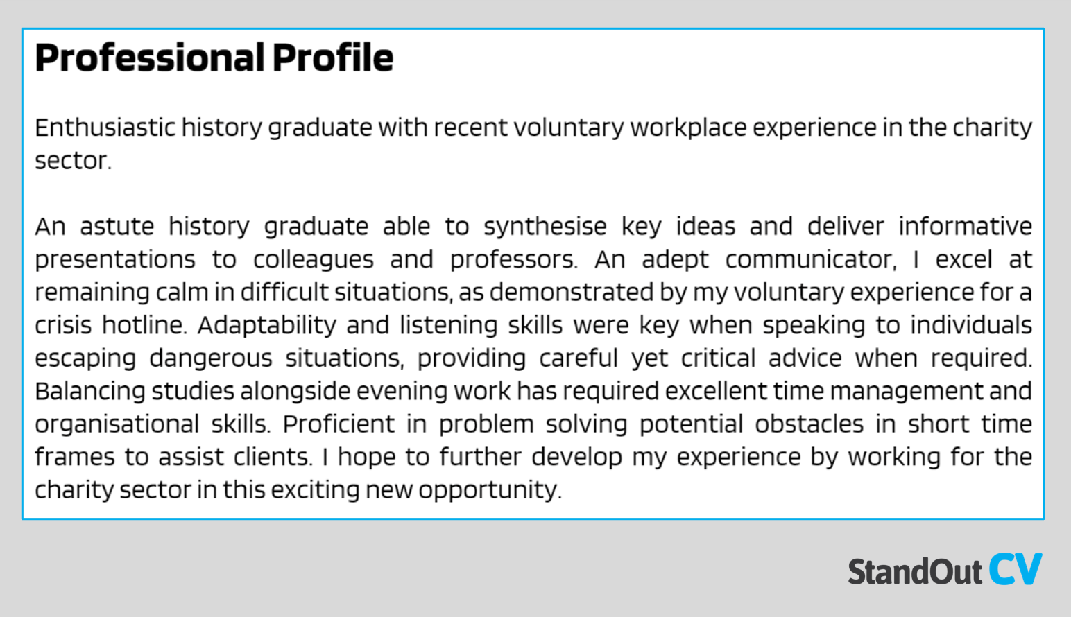 cv personal statement examples for graduates