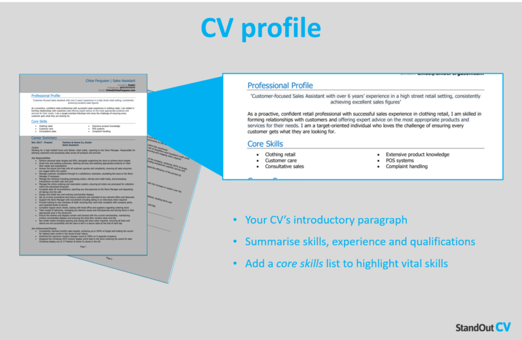 CV profile