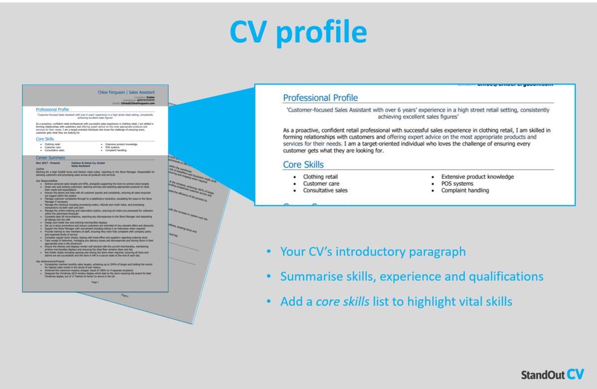 Fruit Picker CV example + guide [Stand Out]