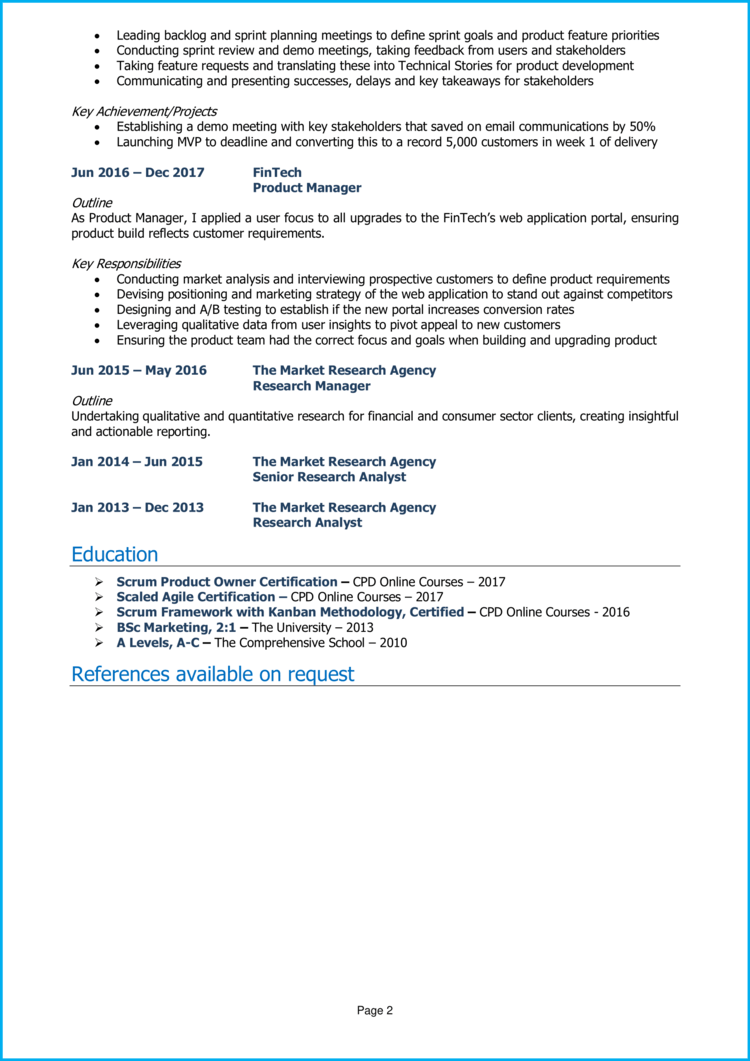 Product Owner CV 2