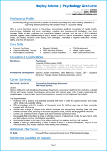 Psychology graduate CV example + writing guide [Get noticed]