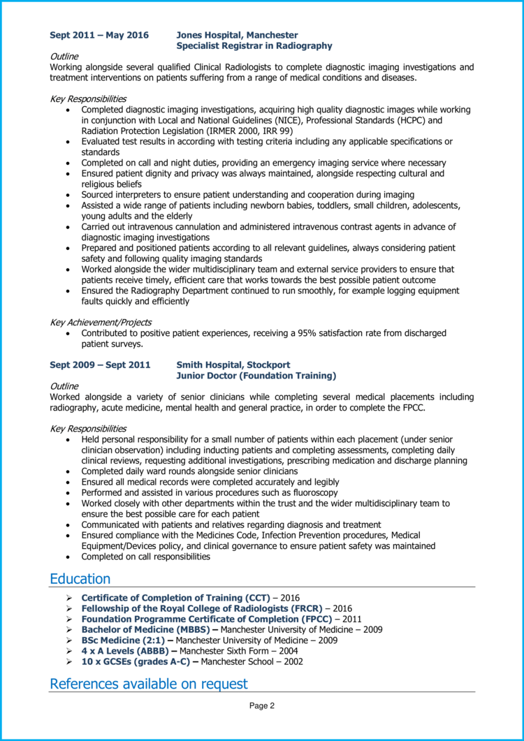 Radiologist CV 2