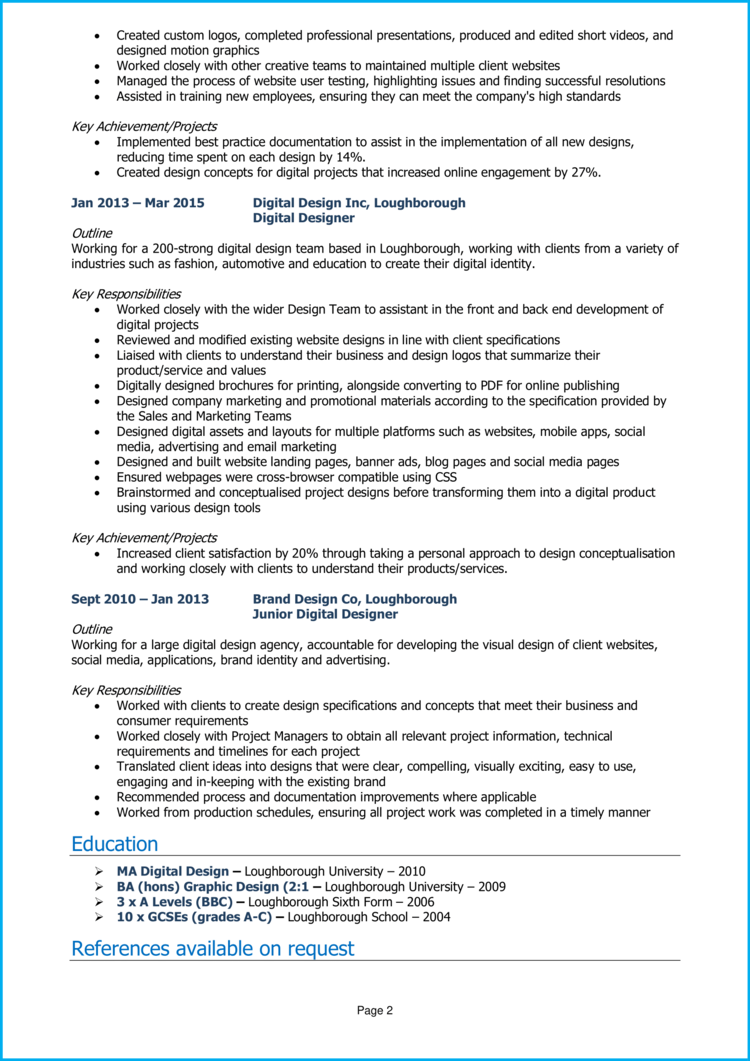 Digital Designer CV 2