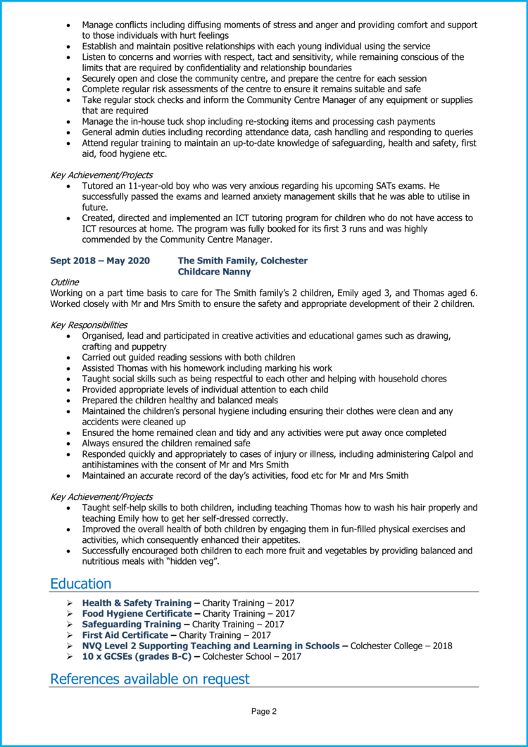 teaching assistant personal statement no experience examples