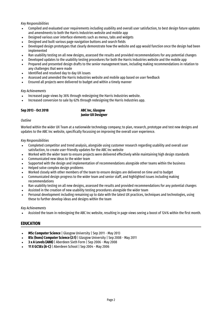 UX Designer CV-2