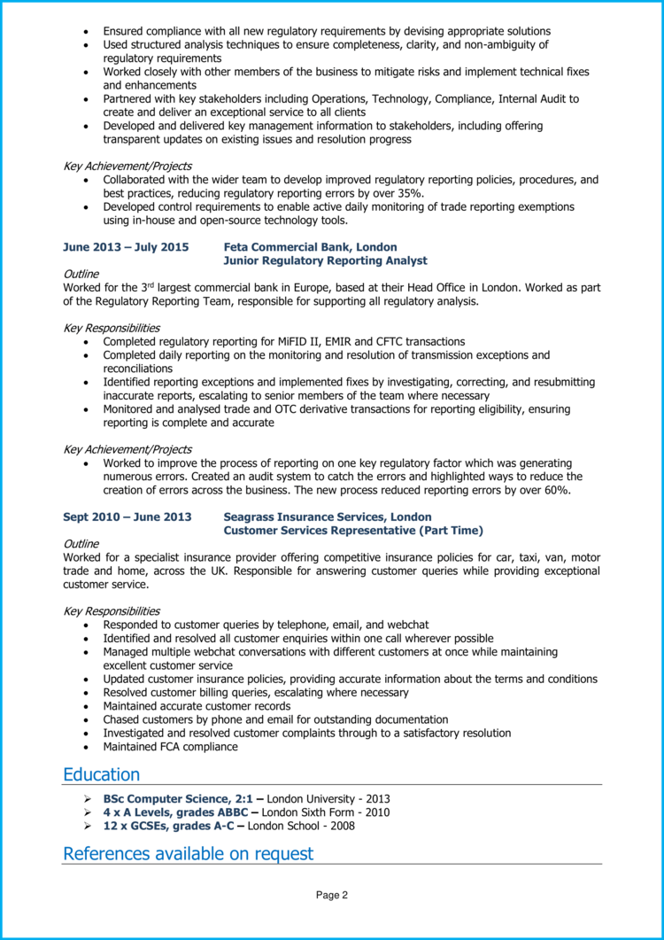 MiFID Business Analyst CV-2