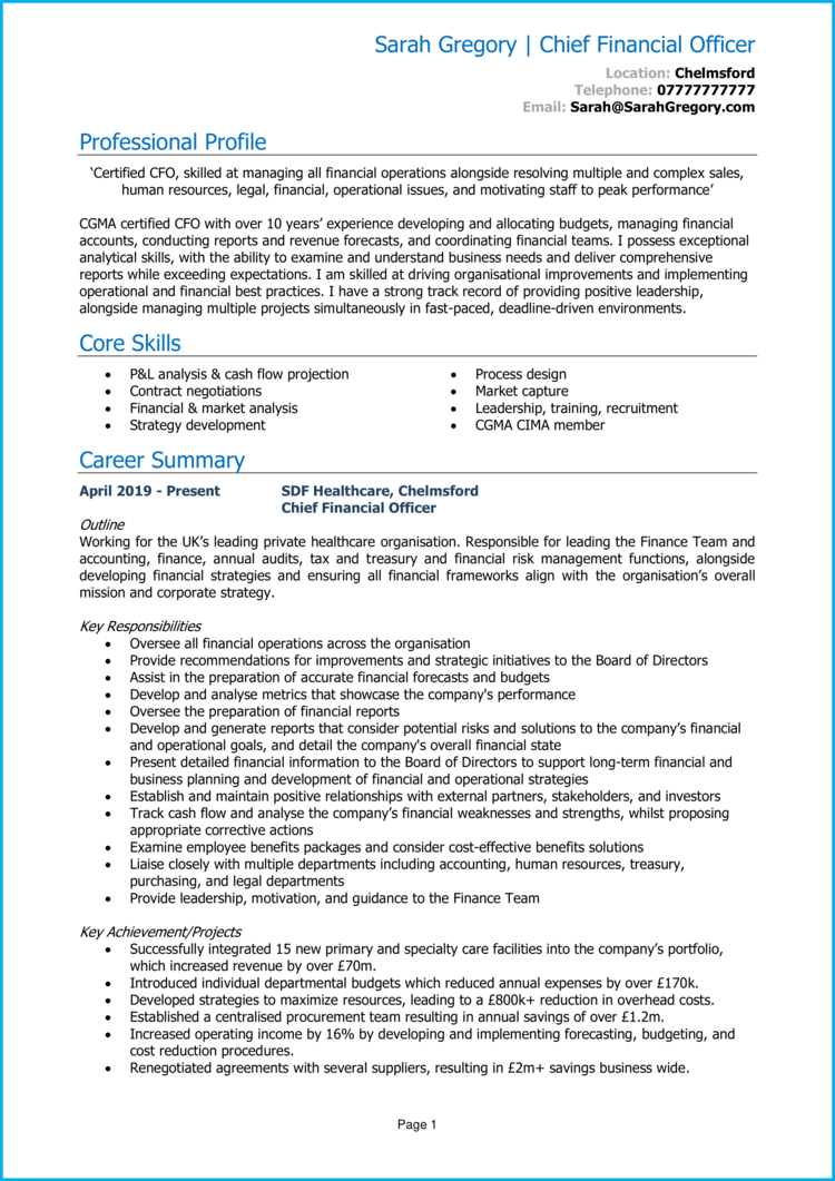 CFO CV 1