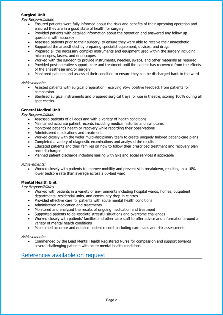 Student Nurse CV 2