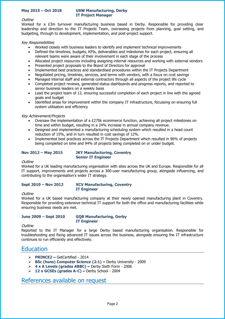 Technical Manager CV 2