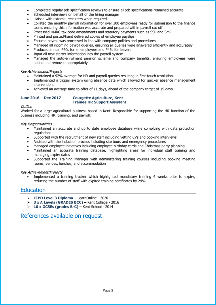 Administrateur RH CV-2