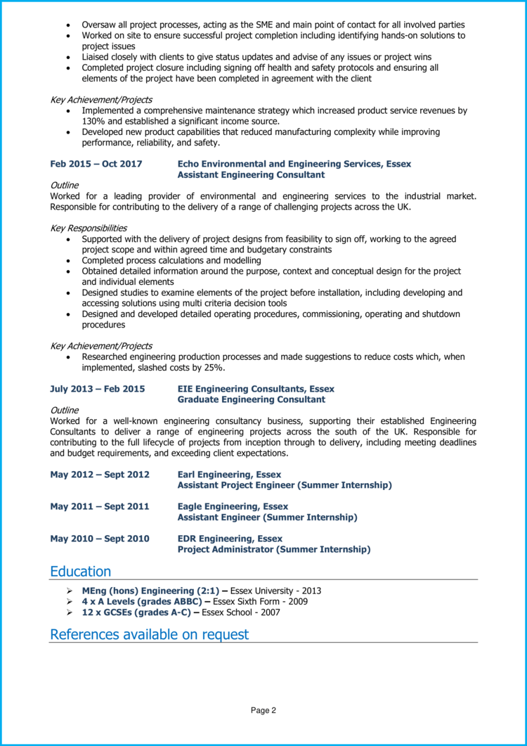 Engineering Consultant CV 2