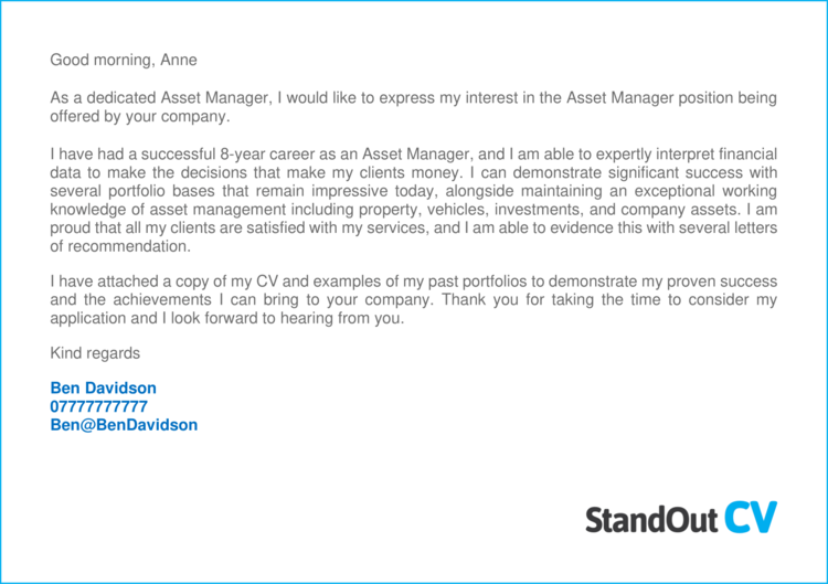 Asset Management cover letter 2