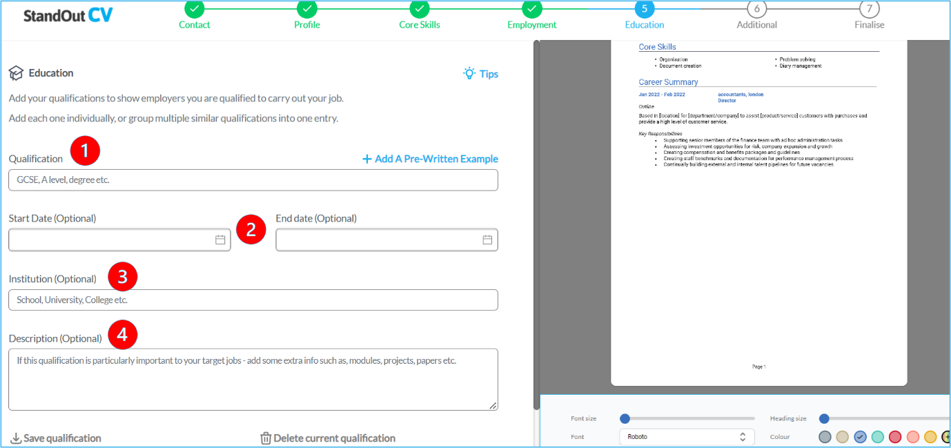 Formation CV en ligne