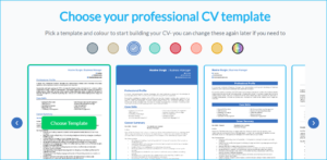 Online CV template picker