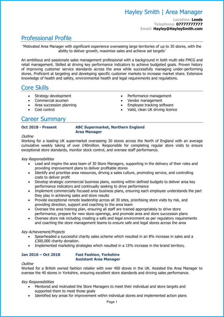 Chronological CV 1