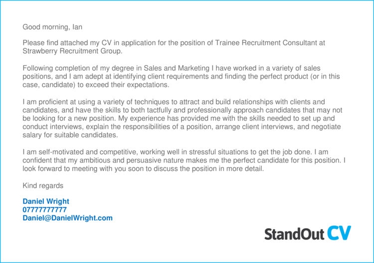 education recruitment consultant cover letter