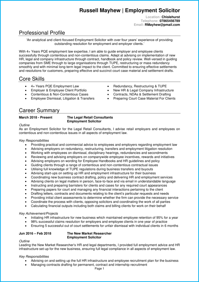 Traditional CV format example + guide [Land a top job]