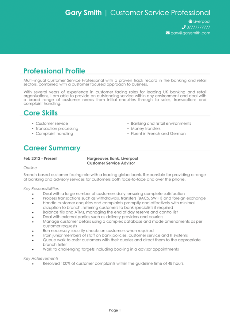 1,000+ good CV examples | April 2023 | All industries