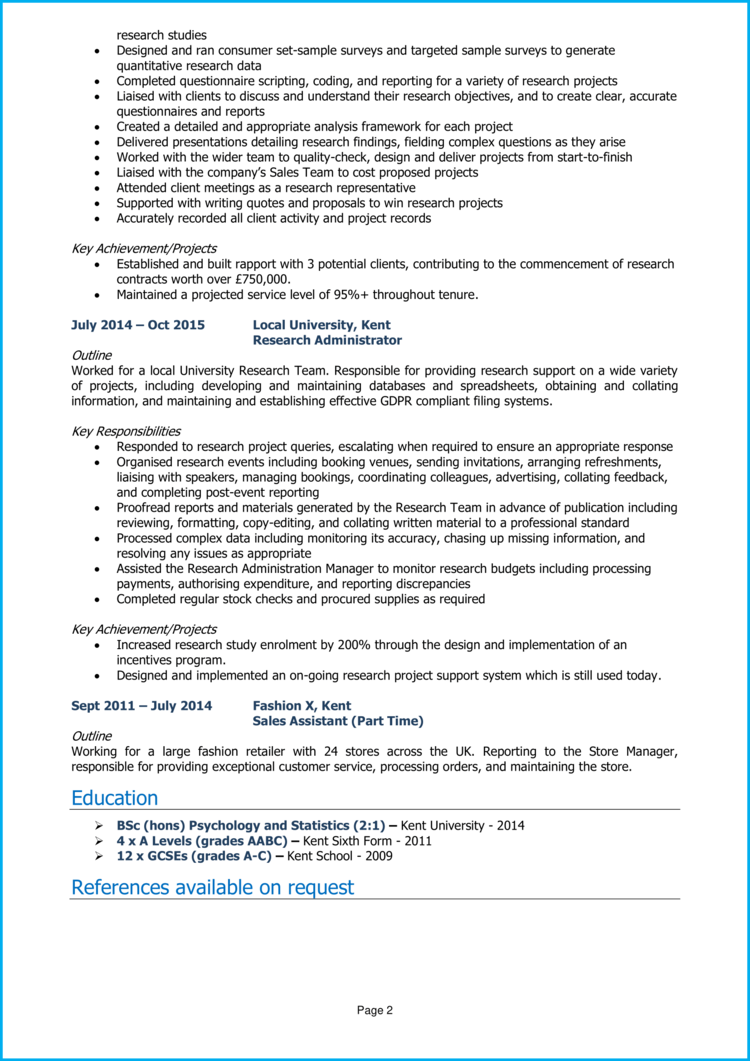 Research Executive CV 2