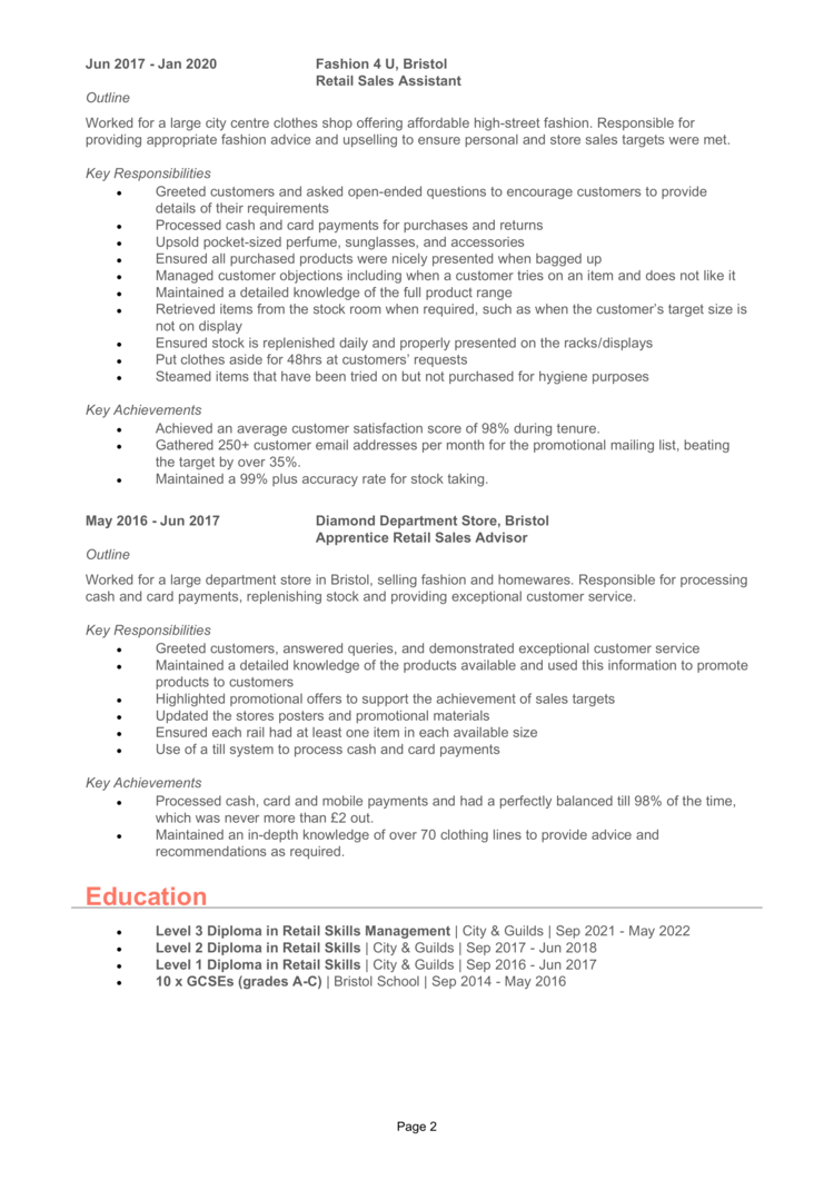 write resume part time job