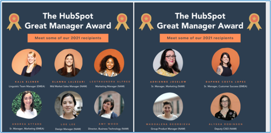 Hubspot employee awards