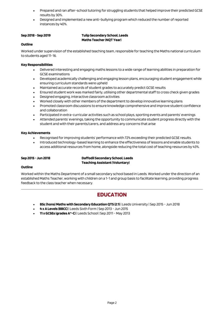 7 Teacher CV examples 2024 +Writing guide [Get hired quick]