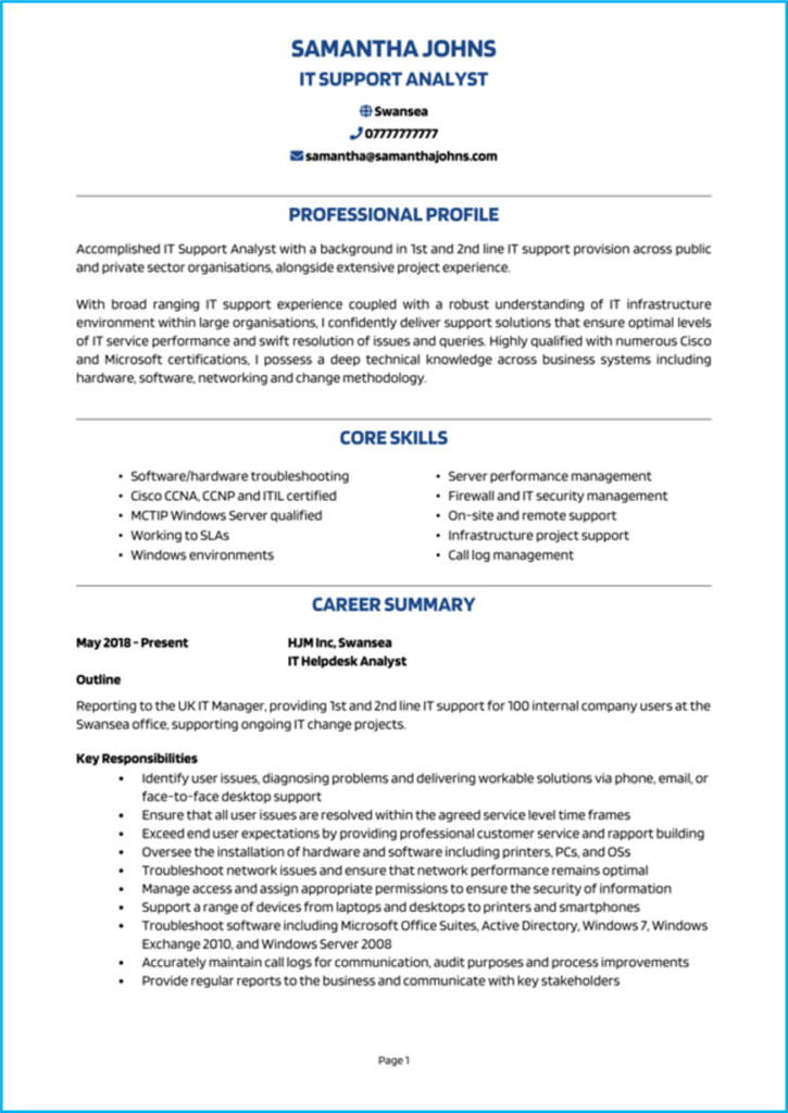 Stylish CV design idea