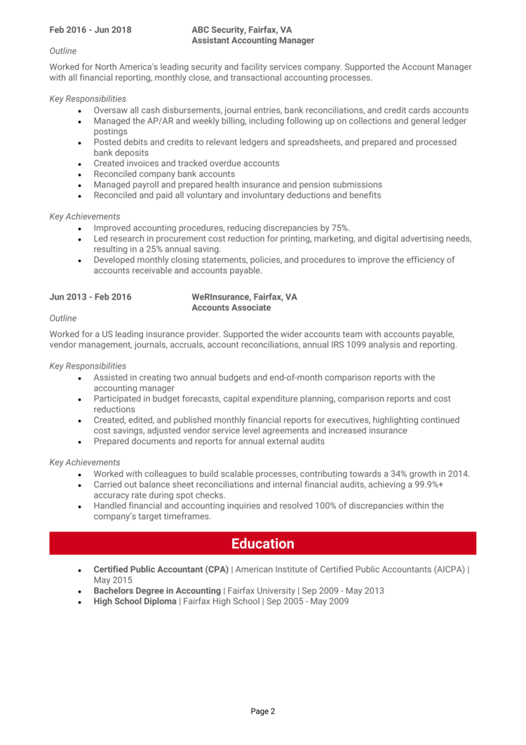 Accounting Manager Resume 2