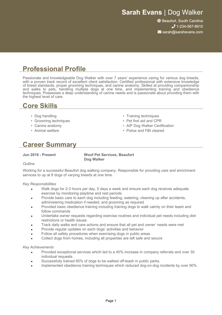 Dog Walker Job Description Template - Comeet