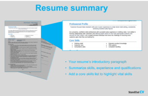 Resume summary