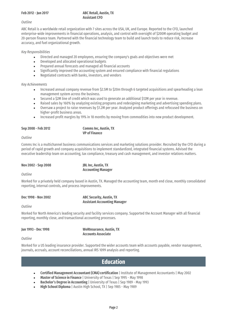 Best Cfo Resume Examples To Use In 2023 9064