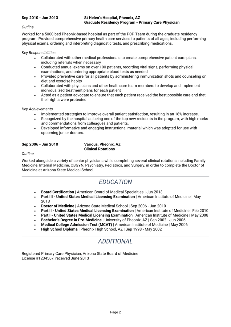 Doctor resume example + guide [Secure top jobs]