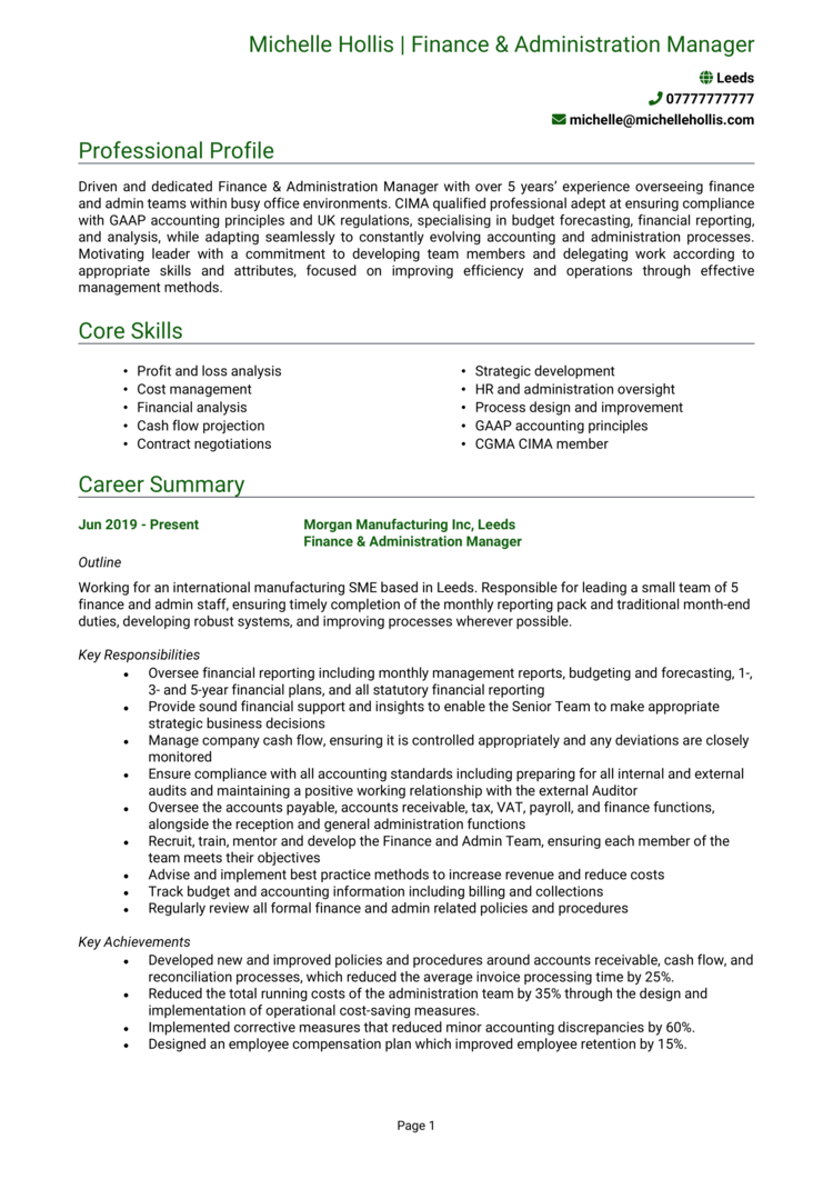 Classic CV Template 3 CV Examples Win Job Interviews 