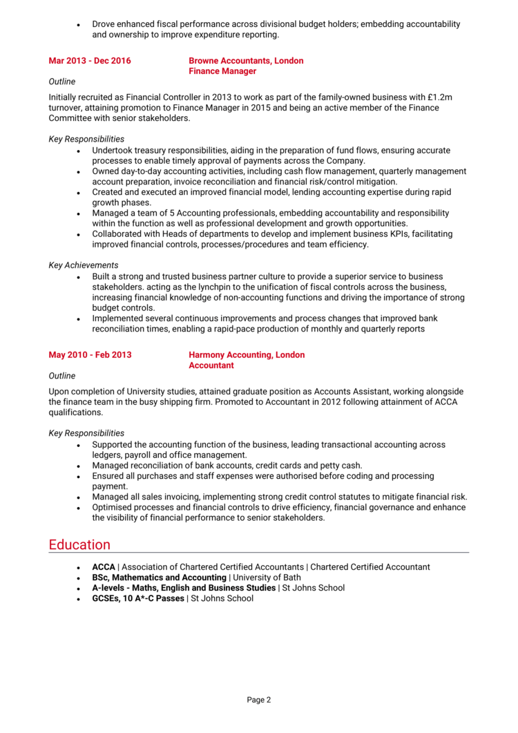 Financial Accounting CV 2