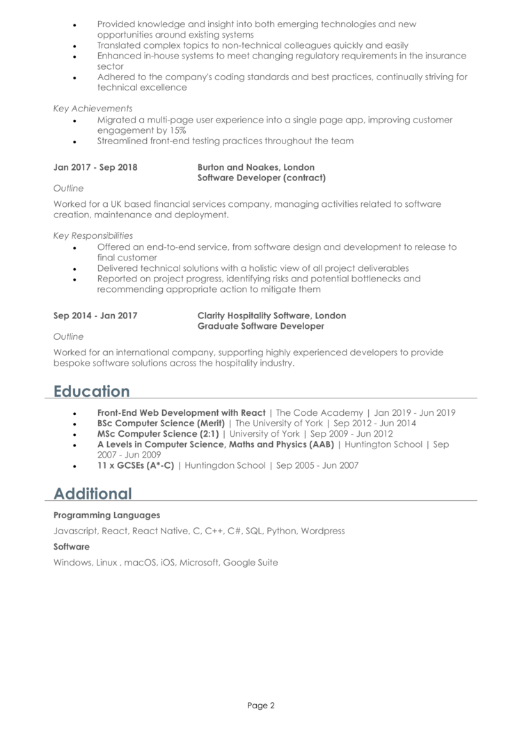 IT Contractor CV example + guide [Win top jobs]