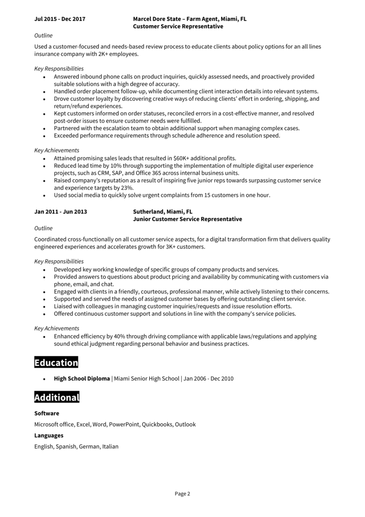 Costco Resume 2