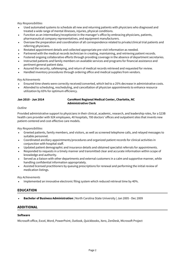 Scheduling Coordinator Resume 2