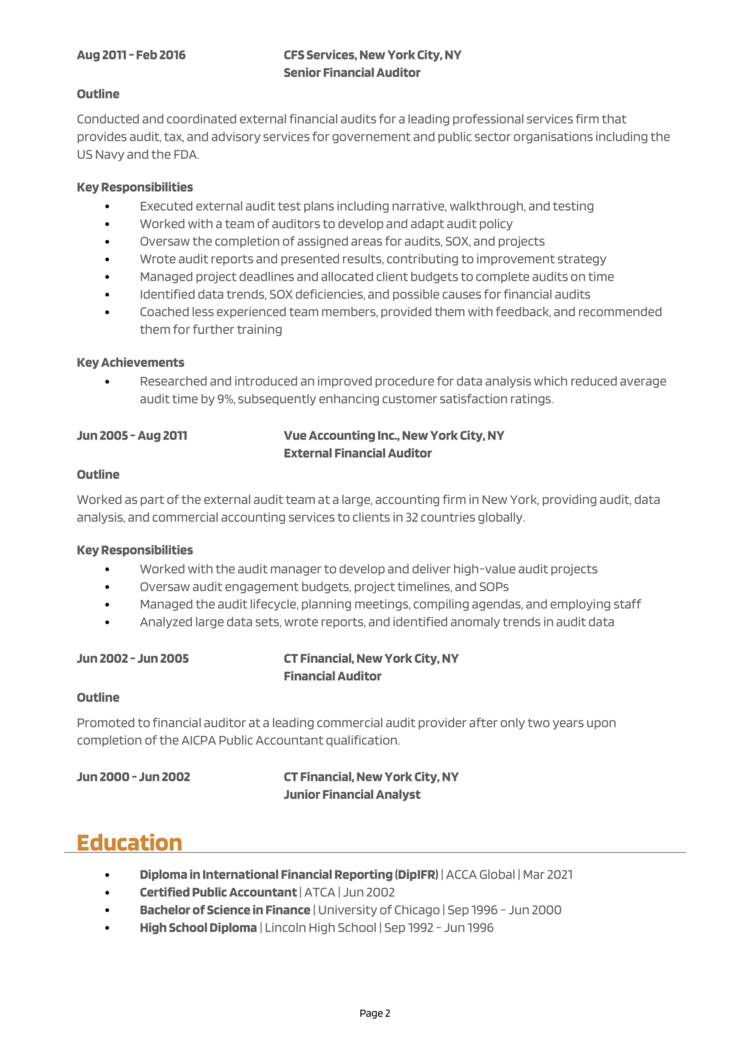 Senior Associate PwC resume example + guide [Get hired fast]