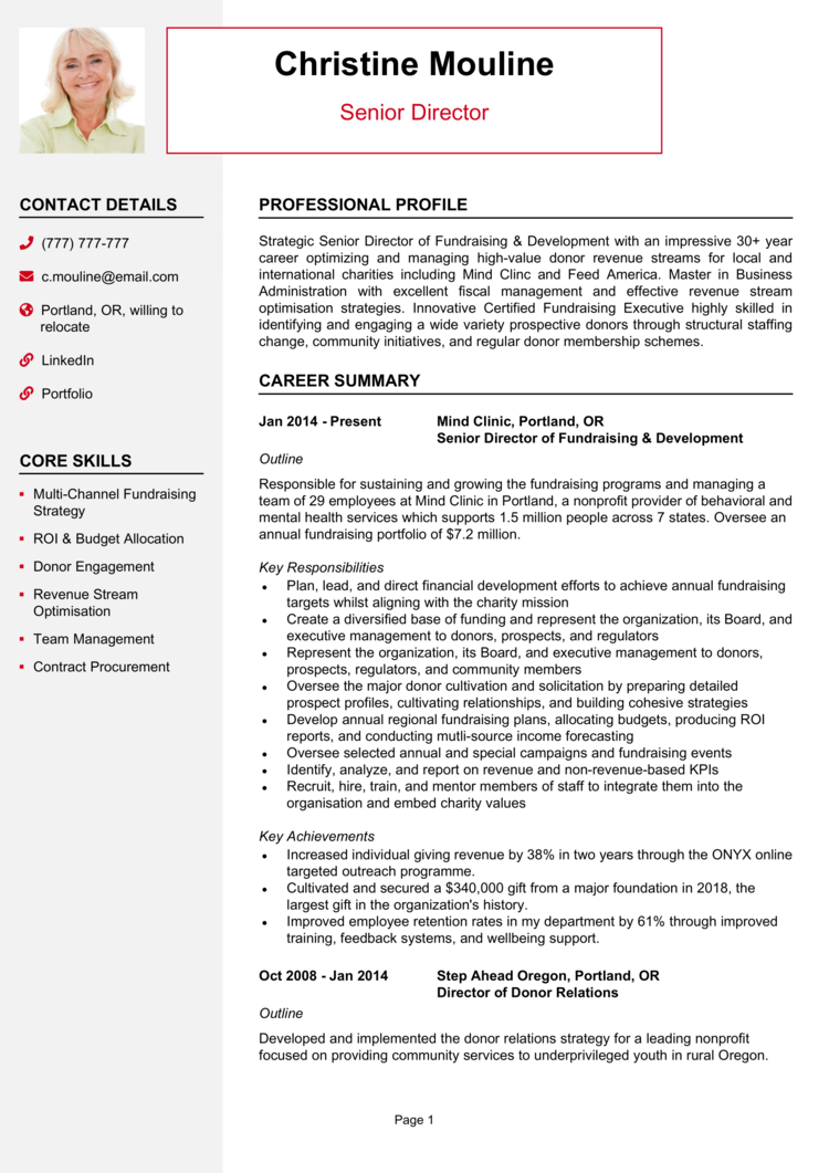 Senior Director Resume 1