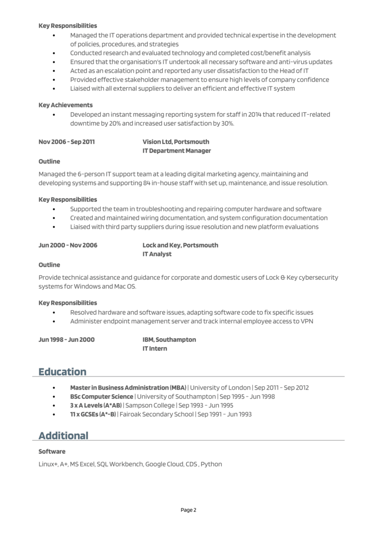 Head of IT CV 2