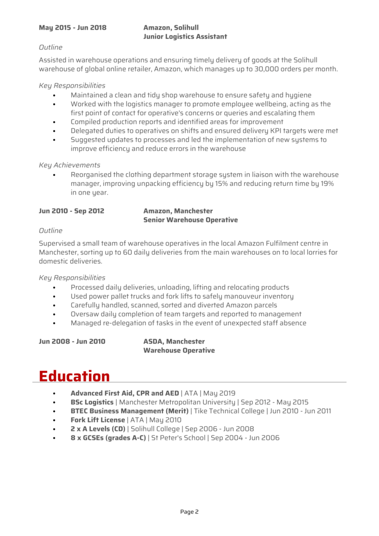 Inventory Controller CV 2