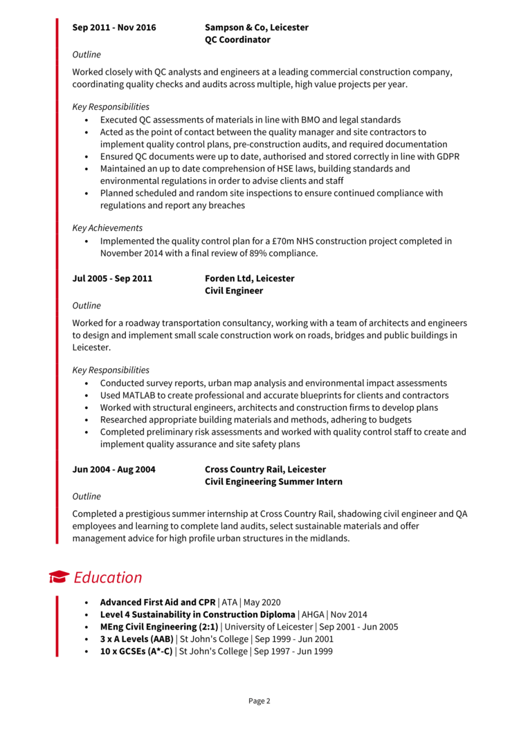 QC Analyst CV 2