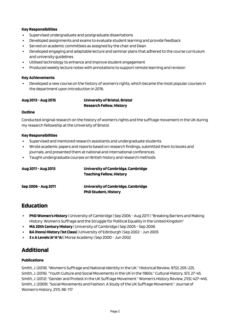 Associate Professor CV 2