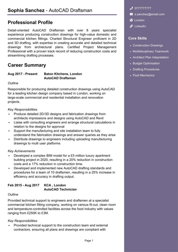 Cad Drafter Job Description